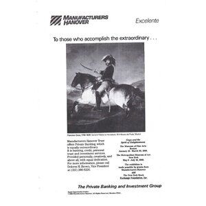 Manufacturers Hanover Private Banking Investment Group 1980s Vintage Print Ad